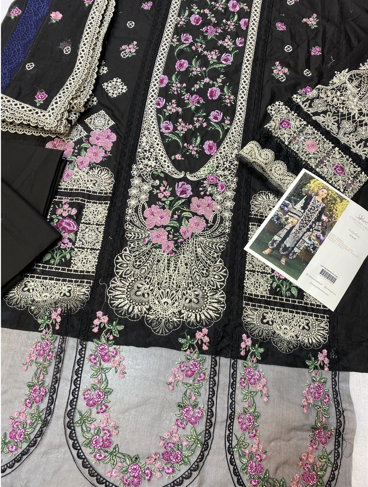 Selaf ELM -04 - Unstitched Luxury Lawn Collection 2025 - \