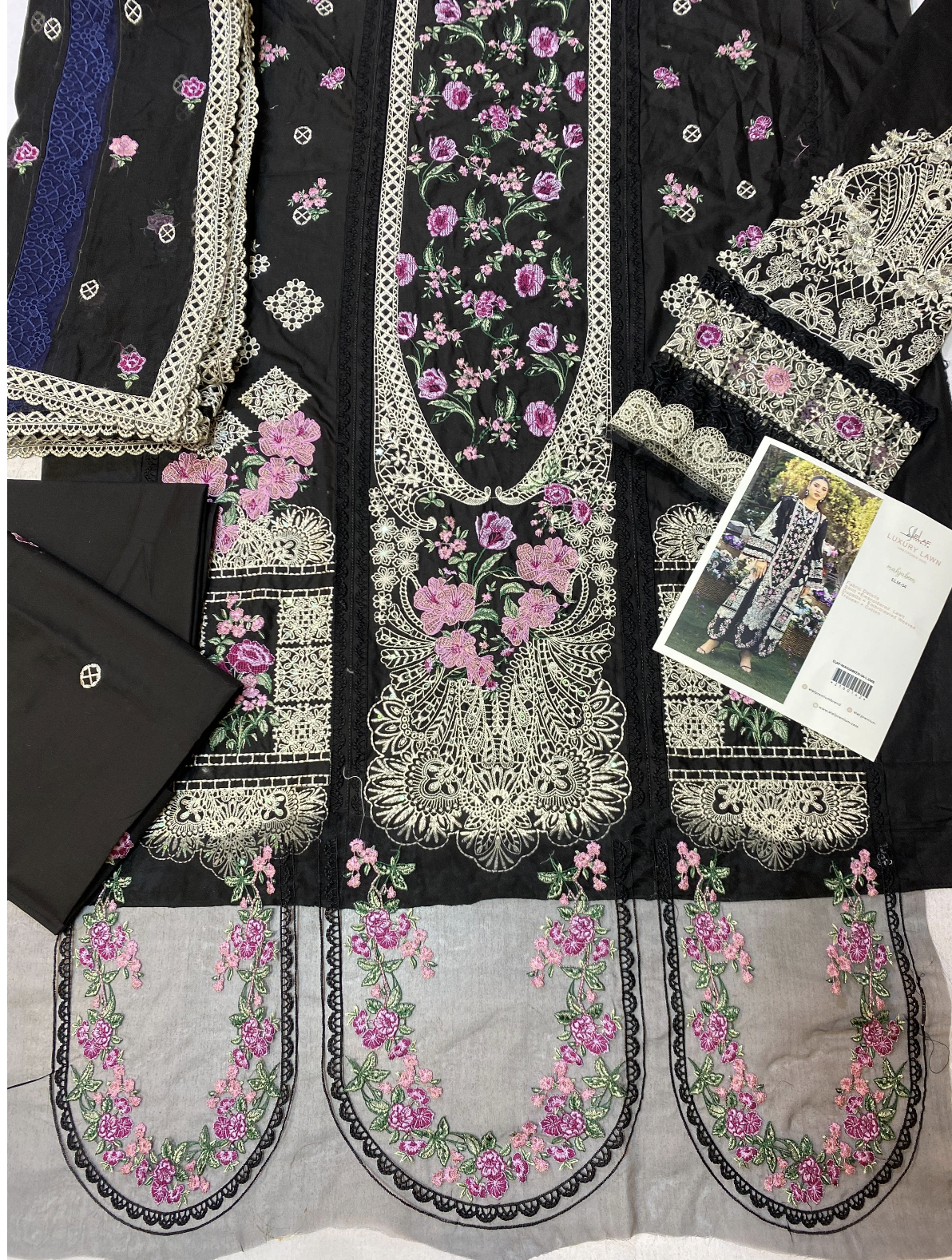 Selaf ELM -04 - Unstitched Luxury Lawn Collection 2025 - \