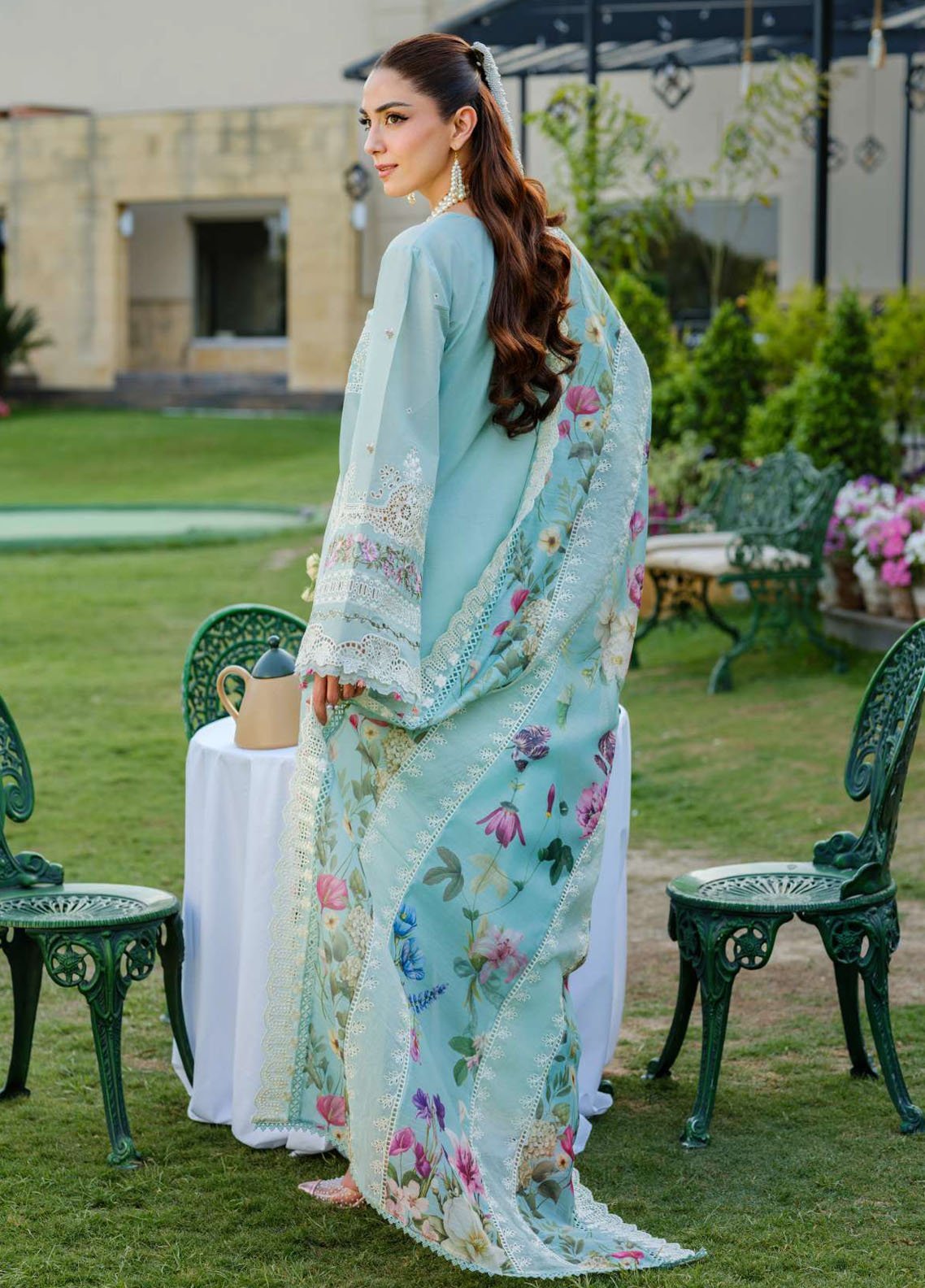Elaf Embroidered Lawn Suits Unstitched 3 Piece ELH-2B Zoya