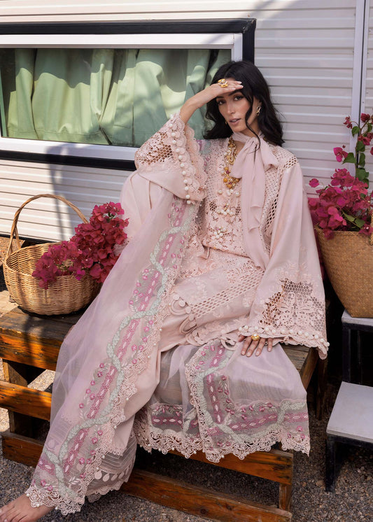 Saira Shakira Embroidered Luxury Lawn Unstitched 3Pc Suit LEYLA-A