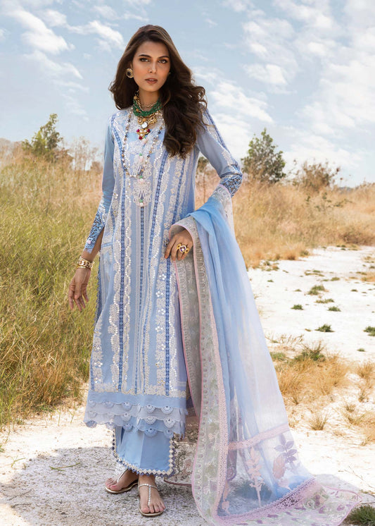 Saira Shakira Embroidered Luxury Lawn Unstitched 3Pc Suit NADINE-A