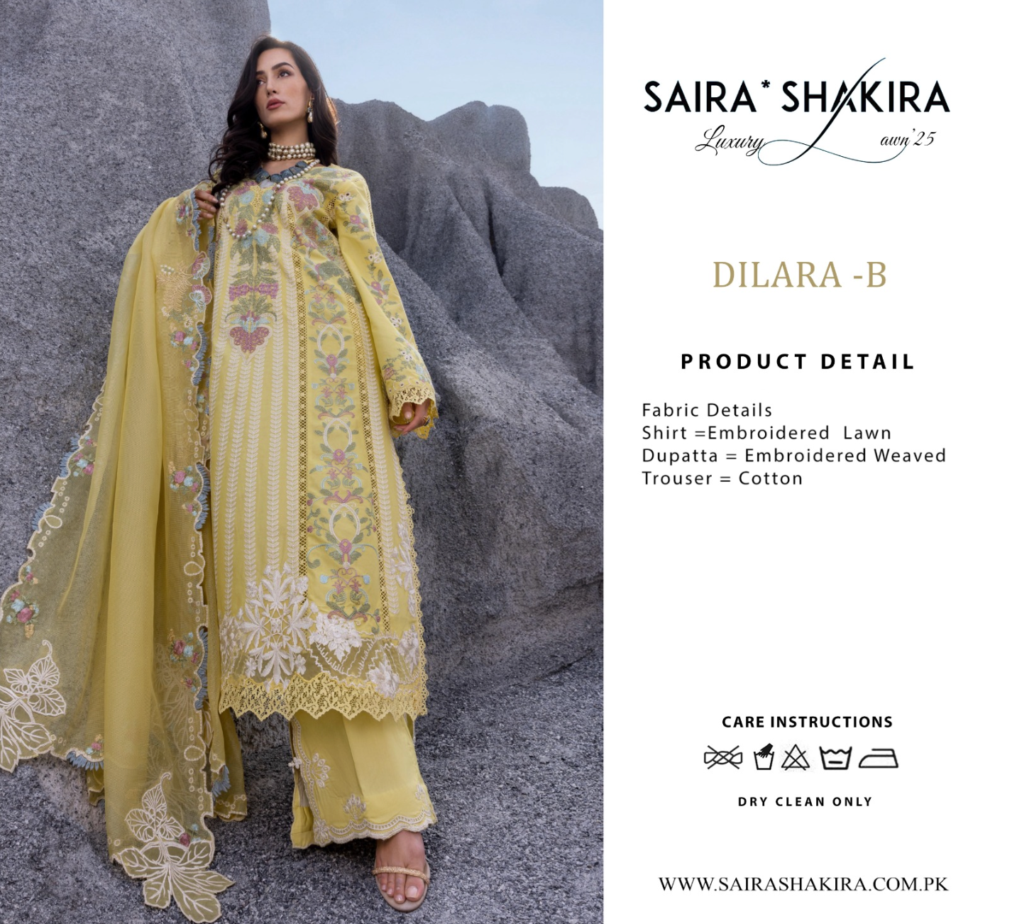 Saira Shakira DILARA-B- Unstitched Luxury Lawn Collection 2025 -