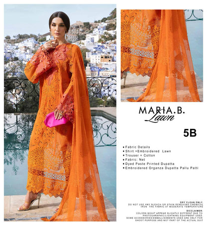 MARIA B  -  LUXURY EMBROIDERED LAWNCOLLECTION - 5B  - UNSTITCHED