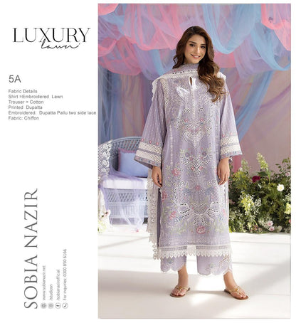 SOBIA NAZIR - DESIGN 5A LUXURY LAWN 2025 UNSTITCHED