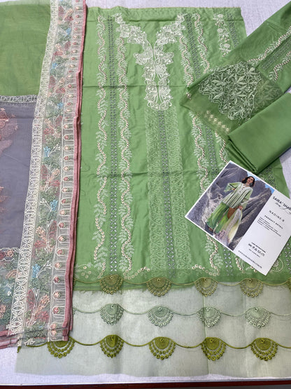Saira Shakira Embroidered Luxury Lawn Unstitched 3Pc Suit NADINE-A