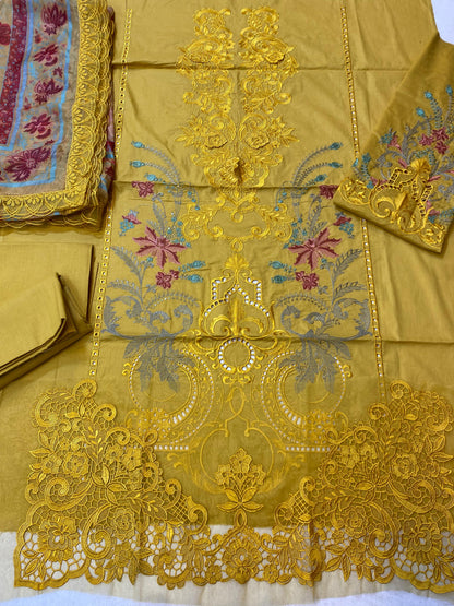 Maria B Embroidered Lawn Suits Unstitched 3 Piece D-06