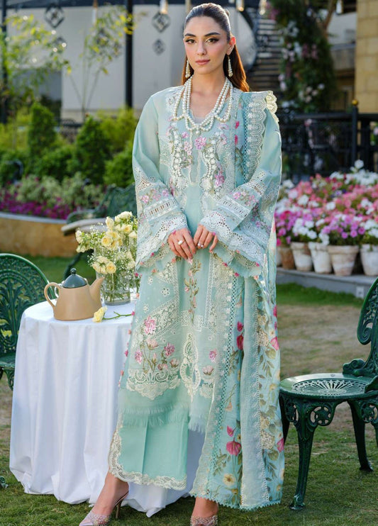 Elaf Embroidered Lawn Suits Unstitched 3 Piece ELH-2B Zoya