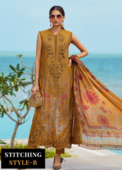 Maria B Embroidered Lawn Suits Unstitched 3 Piece D-06